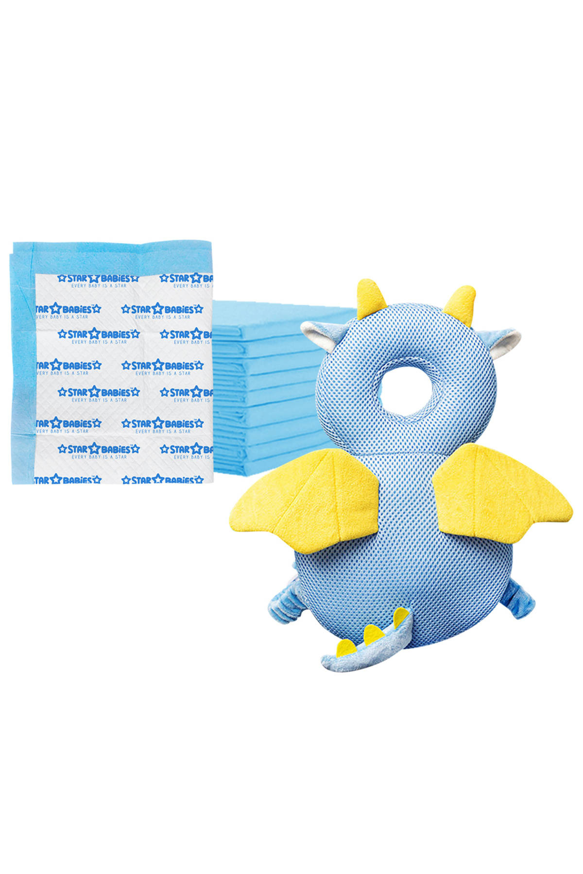 STAR BABiES - Printed Changing Mats 10pcs & Baby Head Support Combo Set 1 STAR BABiES - Printed Changing Mats 10pcs & Baby Head Support Combo Set