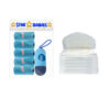 STAR BABiES Scented Bag + Dispenser + Breast Pad - Blue and White