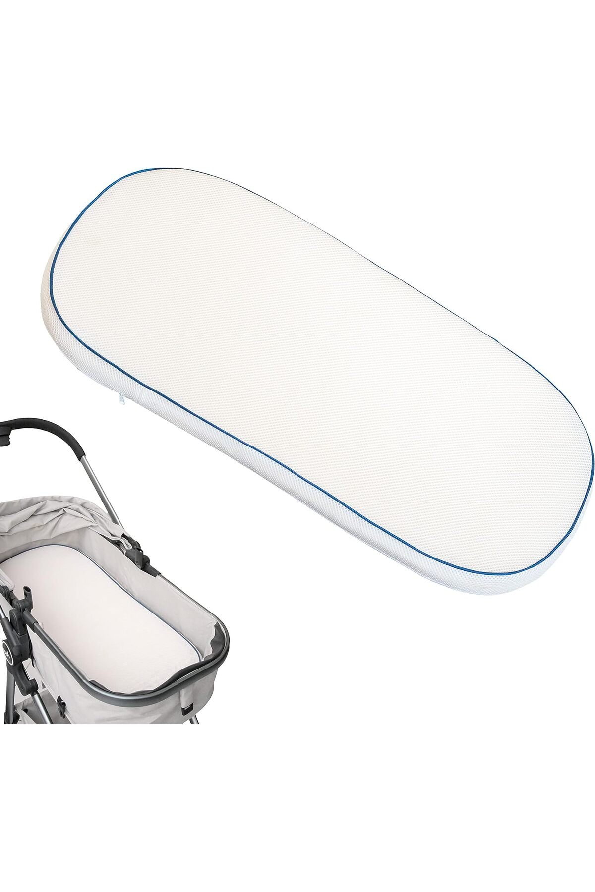 MOON CRIB & PRAM MATTRESS Classic Foam Moses Basket Mattress, White 1 MOON CRIB & PRAM MATTRESS Classic Foam Moses Basket Mattress, White