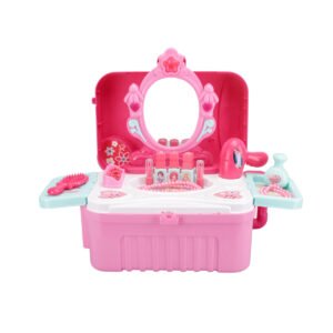 URBAN TOTS Big Trolley Beauty Set – Pretend & Play Makeup Toy Set With All Essential Accessories-Pink