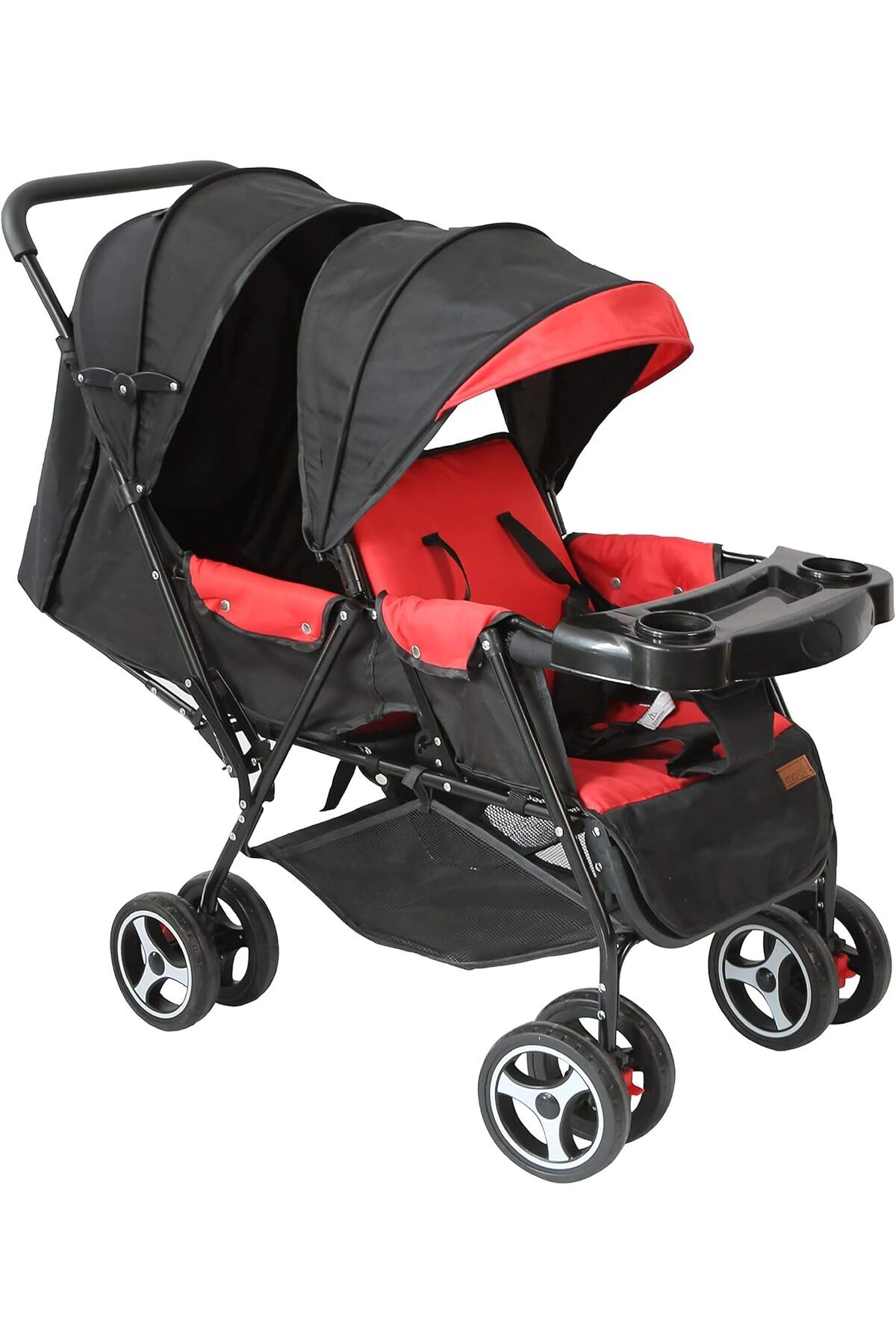 MOON Magnum Tandem Easy Fold Twin Travel Stroller,Fire Red 1 MOON Magnum Tandem Easy Fold Twin Travel Stroller,Fire Red