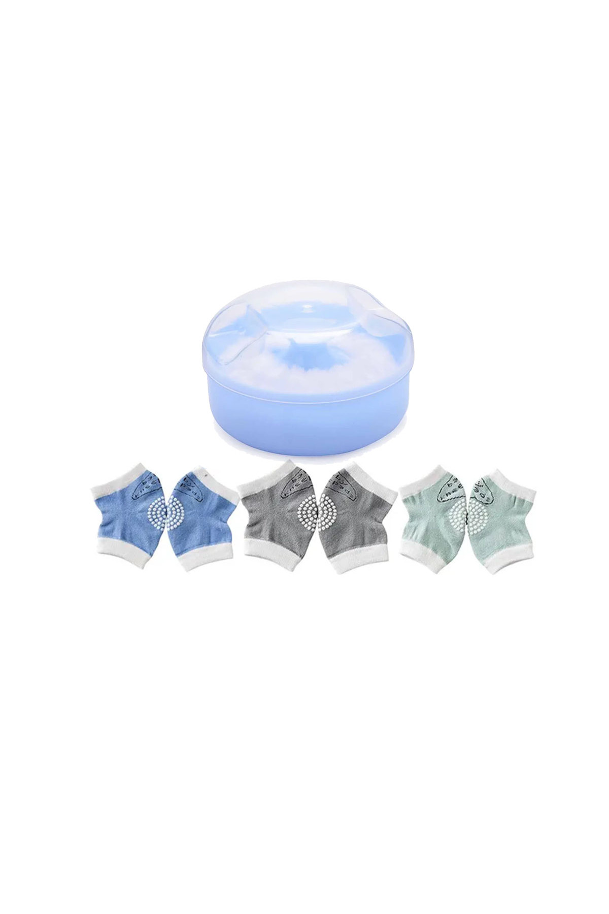 STAR BABiES Combo Kids Powder Puff + Baby Boy's Knee Pad Pack of 3 - Blue 1 STAR BABiES Combo Kids Powder Puff + Baby Boy's Knee Pad Pack of 3 - Blue