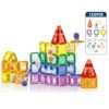 KIKIBEBE Colored Window Magnet Blocks – 123 Pieces – Multicolor