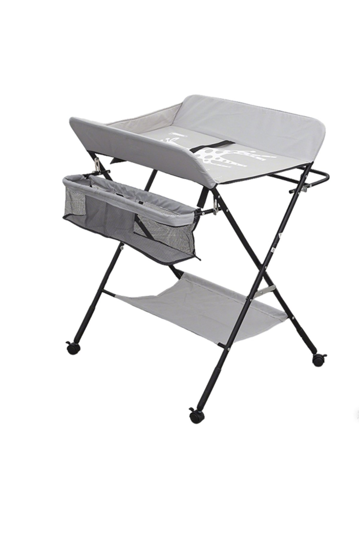 KIKIBEBE Babycare Diaper Changing Table With Wheels – 5-Level Height Adjustable Infant Care Station With Storage Shelf – Grey 1 KIKIBEBE Babycare Diaper Changing Table With Wheels – 5-Level Height Adjustable Infant Care Station With Storage Shelf – Grey
