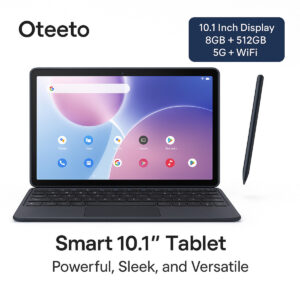 Oteeto TAB 14 Pro Tablet Wifi+5G with keyboard, Touch pen and mouse – 8GB RAM / 512GB Memory – Blue