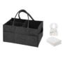 STAR BABiES - Caddy Diaper Organizer & Disposable Towel 3pcs & Bibs 10pcs - Black