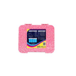StarMarz Bento Glitter Lunch Box For Kids – Little Princes Edition | 4–6 Compartments, Sandwich Cutters, Fruit Pickers, 1195Ml, Detachable Tray-Pink