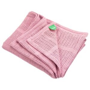 MOON Organic Cellular Blanket 75 X 100 cm – for 0 Months+ - Pink