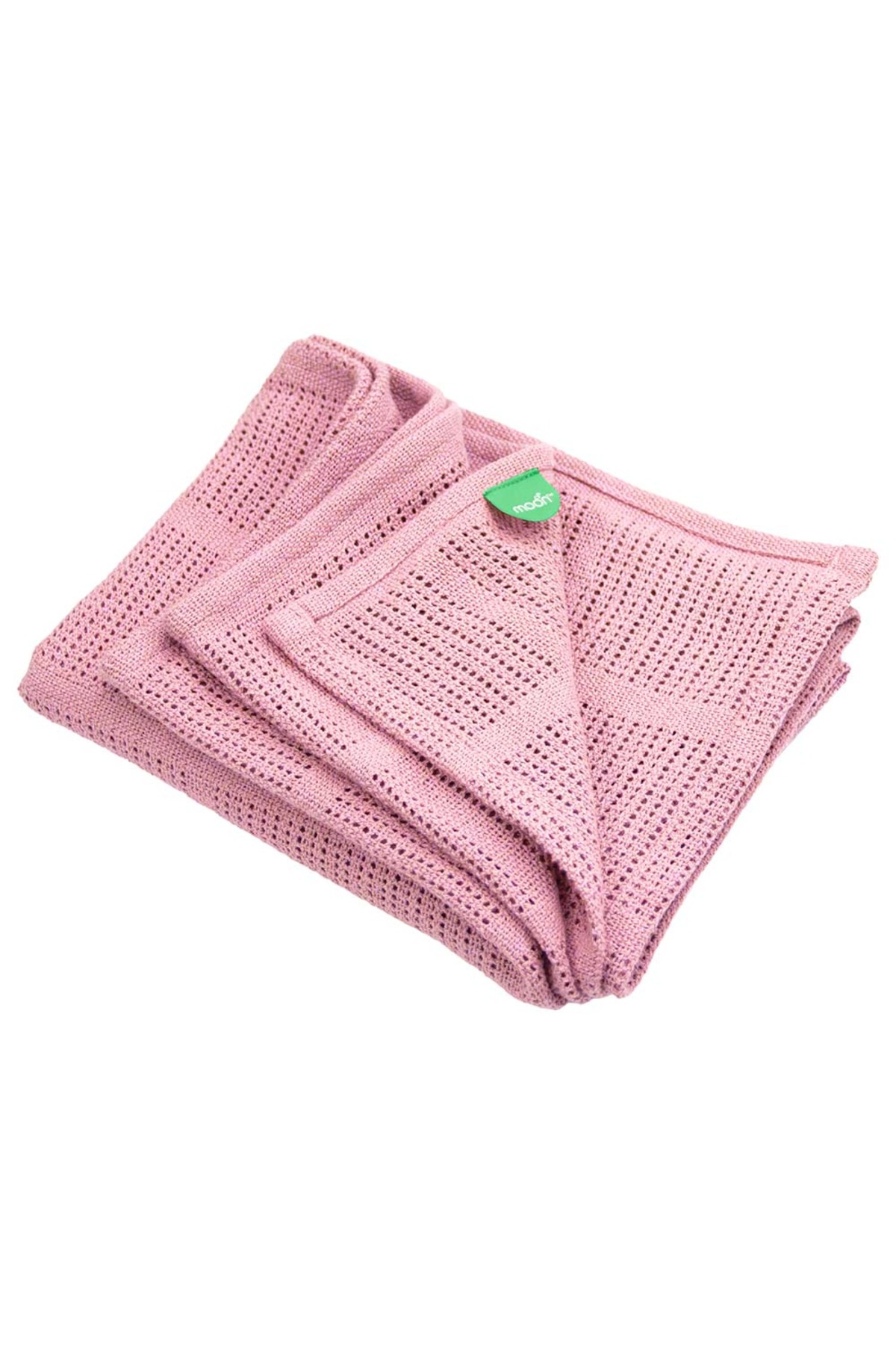 MOON Organic Cellular Blanket 75 X 100 cm – for 0 Months+ - Pink 1 MOON Organic Cellular Blanket 75 X 100 cm – for 0 Months+ - Pink